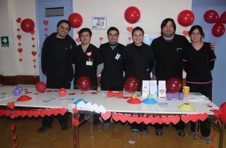 Alcaldesa con personal.